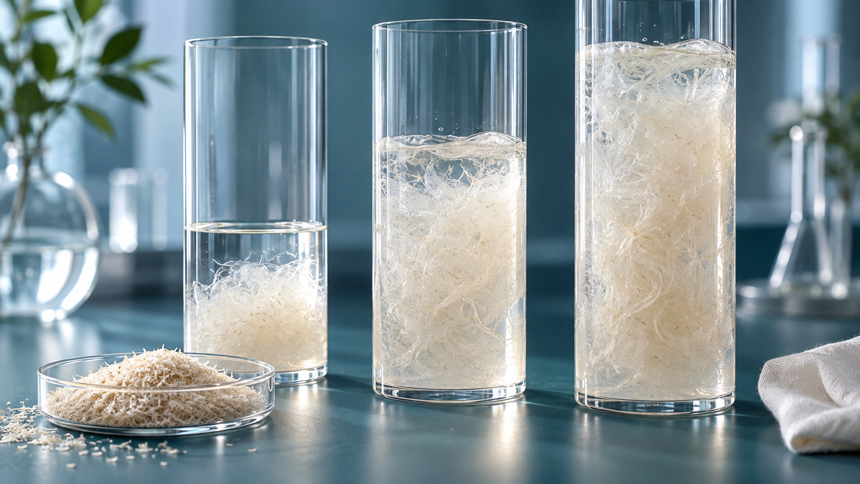 Systler swelling-volume guide highlighting hydration, test method and buyer requirements