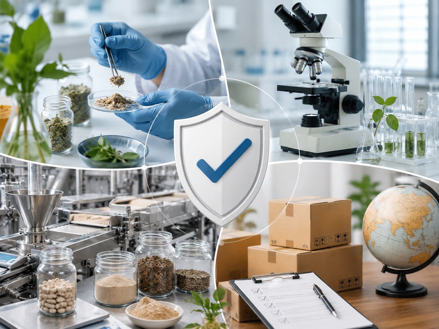 Quality and compliance testing for botanical ingredient export